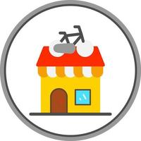 Bike Shop Vector Icon Design