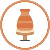 Potter Wheel Vector Icon Design