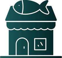 diseño de icono de vector de tienda de pescado