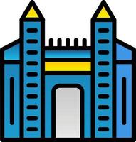 Ishtar Gate Vector Icon Design