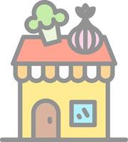 Vegetable Shop Vector Icon Design