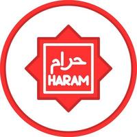 diseño de icono de vector haram