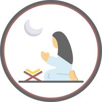 Women Praying Vector Icon Design