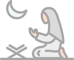 Women Praying Vector Icon Design