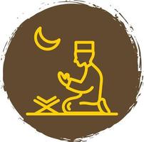 Muslim Praying Vector Icon Design