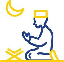 Muslim Praying Vector Icon Design