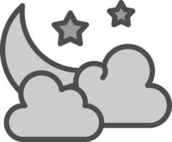 diseño de icono de vector de estrella y luna creciente