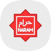 diseño de icono de vector haram