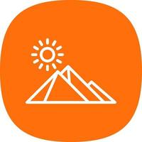 Egypt Pyramid Vector Icon Design