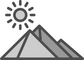 diseño de icono de vector de pirámide de Egipto