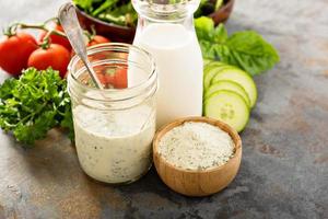 Making ranch dressing from a dry mix photo