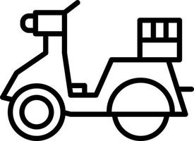 Delivery Scooter Vector Icon Design