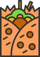 Burrito Vector Icon Design