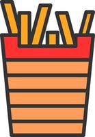 diseño de icono de vector de papas fritas