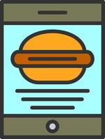 diseño de icono de vector de aplicación de alimentos