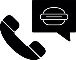 Order Food on Call Vector Icon Design
