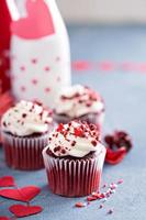 Red velvet cupcakes for Valentines Day photo