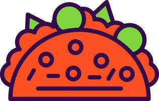 Taco Vector Icon Design