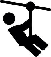 Zipline Vector Icon Design