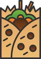 diseño de icono de vector de burrito