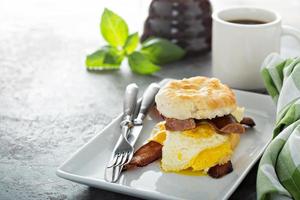 Biscuit breakfast sandwich photo