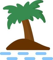 Palm Island Vector Icon Design