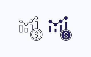 Analytics graph, Budget Vector illustration icon