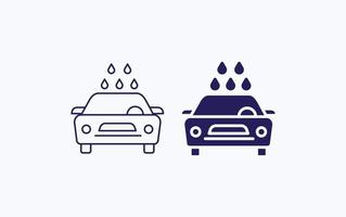 limpieza de coches, icono de ilustración vectorial de lavado vector