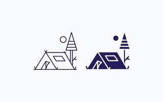 Camping tent vector illustration icon