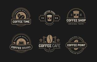 conjunto de logotipo de café vintage vector