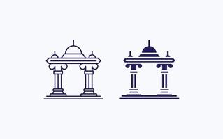 Arch temple illustration icon vector