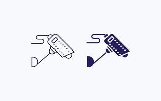 security camera illustrator icon vector