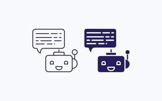 chatbot, icono de ilustración de vector de atención al cliente