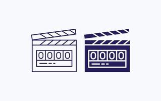 Digital Clapperboard Illustration icon vector