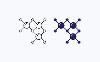 Cell molecule illustration icon vector