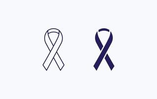 Cancer ribbon Vector illustration icon