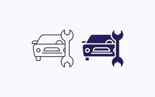 servicio de coche, icono de vector de servicios de automóvil