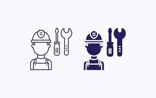 Mechanic service illustration icon vector