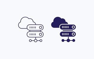 Database Cloud illustration icon vector