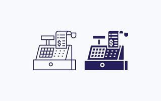 Money cashier machine vector icon