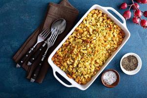 Traditional stuffing for Thanksgiving or Christmas photo