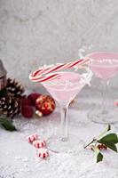 Peppermint martinis for Christmas photo