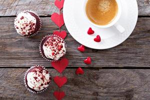 Red velvet cupcakes for Valentines day photo