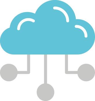 Computing cloud Vector Icon