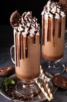 Chocolate frappe with cookies photo