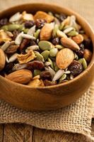 Dried fruit and nuts trail mix photo