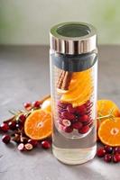 Winter or fall refreshing infused water photo