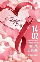 Valentine's Day Party Poster vector