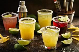 Variety of margarita cocktails photo