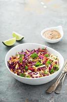 Asian cole slaw with peanut butter dressing photo
